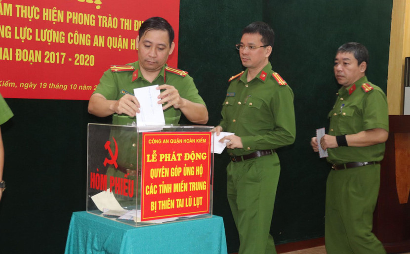 CBCS CAQ Hoàn kiếm tham gia lễ phát động ủng hộ đồng bào miền Trung