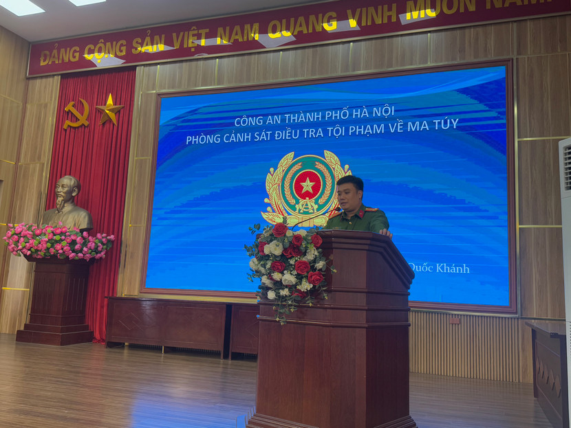 Báo cáo viên đến từ Phòng CSĐT tội phạm về ma túy Báo cáo viên đến từ Phòng CSĐT tội phạm về ma túy