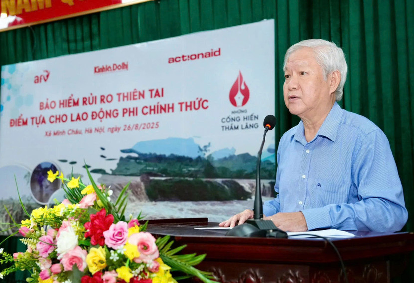 Ông Tạ Việt Anh, Chủ tịch Hội đồng Quản lý Quỹ Hỗ trợ chương trình, dự án an sinh xã hội Việt Nam phát biểu tại Tọa đàm