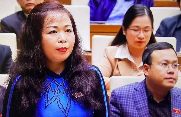 Đại biểu Vũ Thị Lưu Mai (đoàn Hà Nội) phát biểu thảo luận