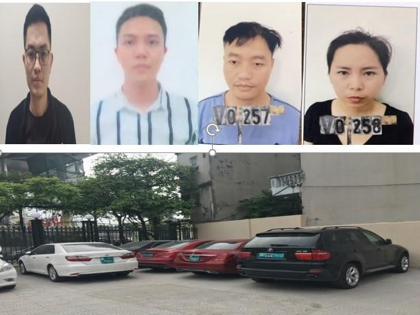 Các đối tượng trong vụ án và số xe ô tô bị tạm giữ
