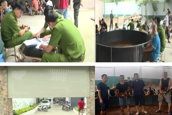 Sới gà bị bắt quả tang với hàng chục đối tượng đang sát phạt
