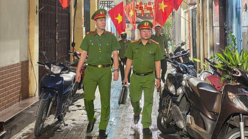 Công an phường Hàng Gai (Hà Nội) tăng cường tuần tra, phòng chống tội phạm đột nhập ban đêm