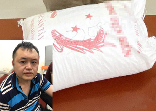 Đối tượng Thái và bao gạo chứa ma túy Đối tượng Thái và bao gạo chứa ma túy