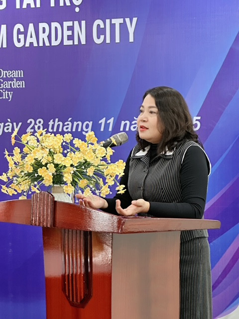 Bà Nguyễn Thị Bích Hiền - Tổng giám đốc Tập đoàn Dream Lands phát biểu tại buổi lễ