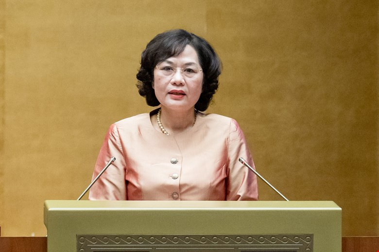 Thống đốc Ngân hàng Nhà nước Nguyễn Thị Hồng phát biểu giải trình Thống đốc Ngân hàng Nhà nước Nguyễn Thị Hồng phát biểu giải trình