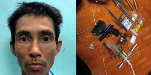 Đối tượng Thông và tang vật bị thu giữ