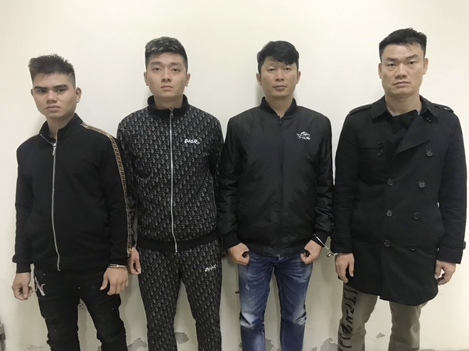 Các đối tượng trong vụ án thời điểm bị bắt