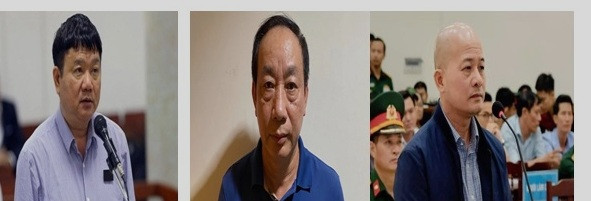 Các bị can Đinh La Thăng, Nguyễn Hồng Trường và Đinh Ngọc Hệ