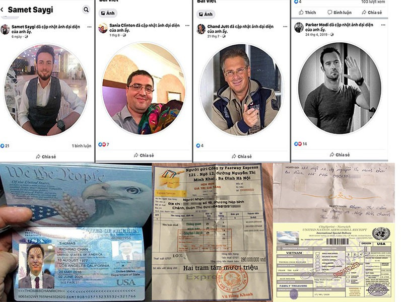 Bằng chứng về vụ lừa tiền của "người tình" xuyên biên giới Bằng chứng về vụ lừa tiền của "người tình" xuyên biên giới