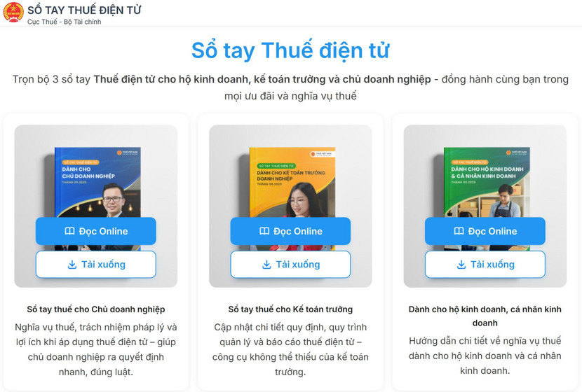 Bộ 3 cuốn Sổ tay thuế điện tử là bước đi quan trọng trong tiến trình hiện đại hóa ngành thuế