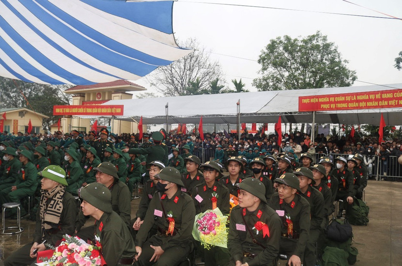 Dịp này, huyện Mỹ Đức có 161 tân binh tham gia quân đội và 28 tân binh tham gia nghĩa vụ CAND