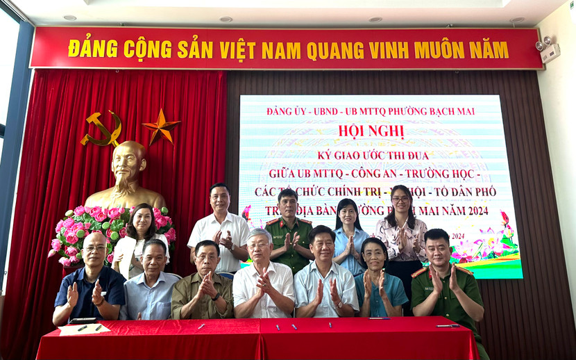 Ký cam kết quyết tâm xây dựng CAP Bạch Mai kiểu mẫu về ANTT và VMĐT