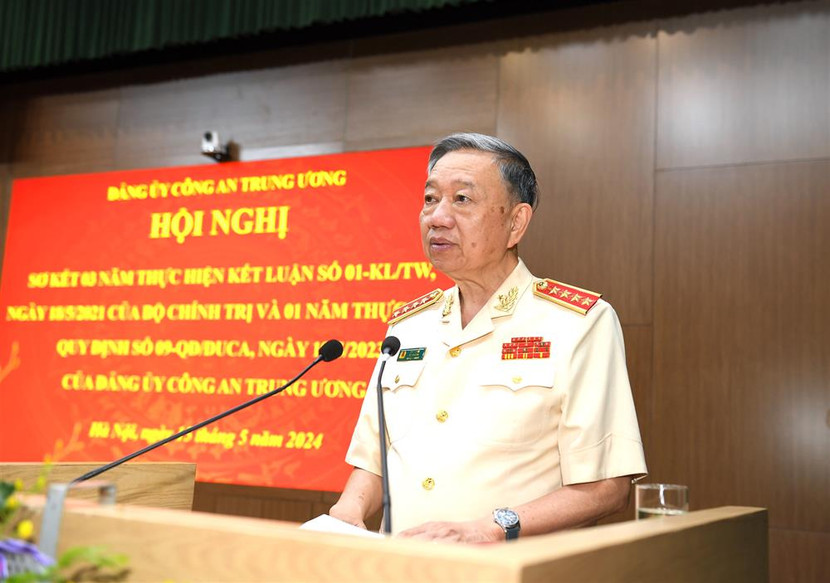 Bộ trưởng Tô Lâm phát biểu kết luận Hội nghị.