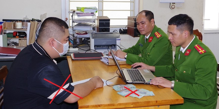 Cơ quan Công an lấy lời khai đối tượng Lê Tuấn Anh