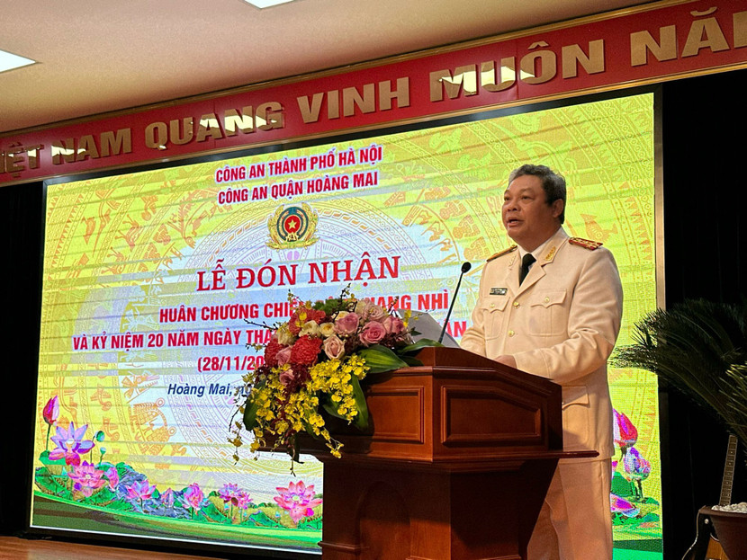 Đại tá Nguyễn Đình Chiến - Bí thư Đảng ủy, Trưởng CAQ Hoàng Mai ôn lại quá trình 20 năm xây dựng, trưởng thành của CAQ Đại tá Nguyễn Đình Chiến - Bí thư Đảng ủy, Trưởng CAQ Hoàng Mai ôn lại quá trình 20 năm xây dựng, trưởng thành của CAQ