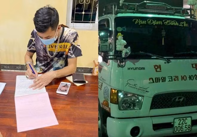 Lái xe Vi Mạnh Hùng ký vào biên bản vi phạm Lái xe Vi Mạnh Hùng ký vào biên bản vi phạm