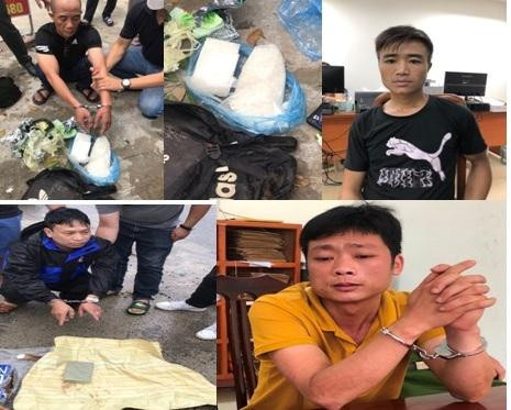 Các đối tượng và tang vật vụ án bị cơ quan Công an thu giữ Các đối tượng và tang vật vụ án bị cơ quan Công an thu giữ