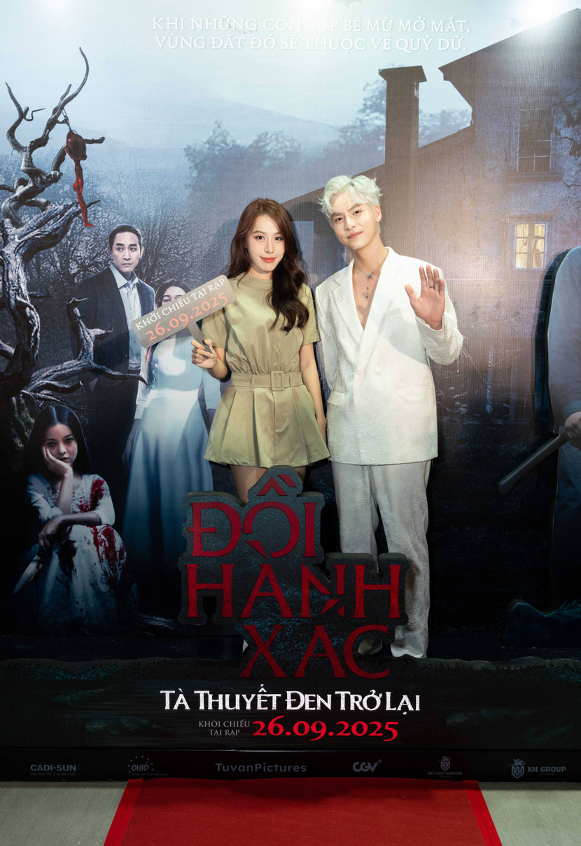 Á hậu Ngọc Hằng giản dị đến chúc mừng Xuân Thắng với vai diễn đầu tay