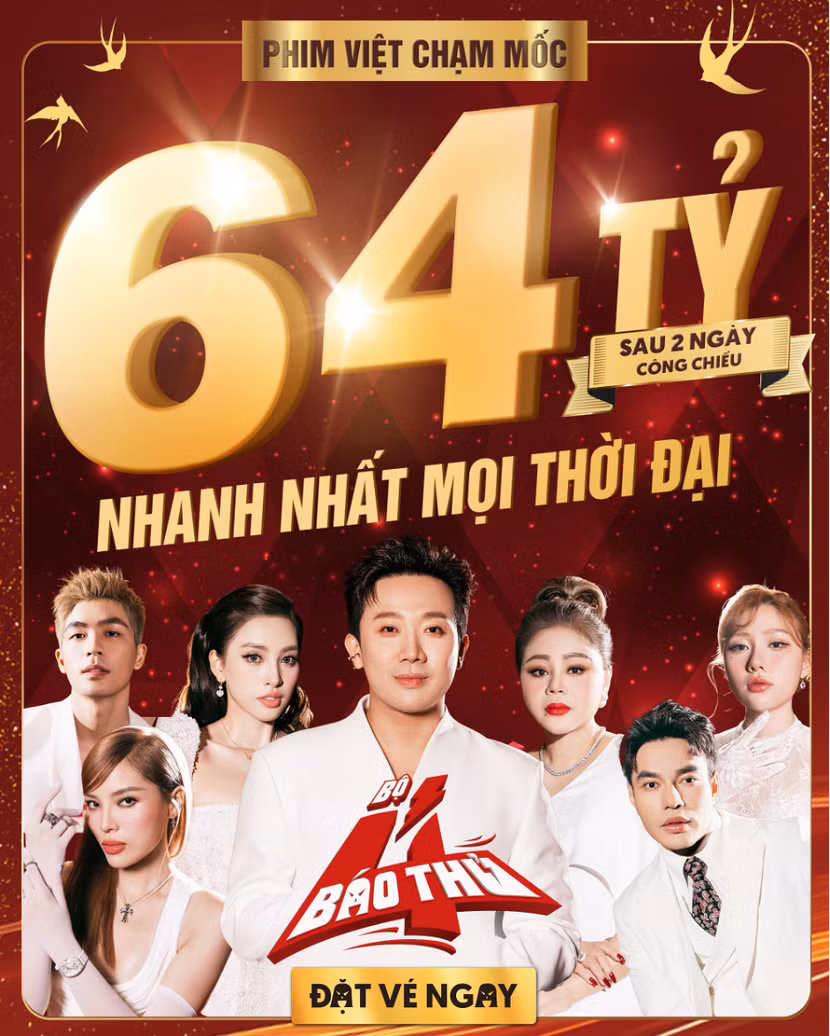 "Bộ tứ báo thủ" đạt doanh thu 64 tỷ sau 2 ngày công chiếu