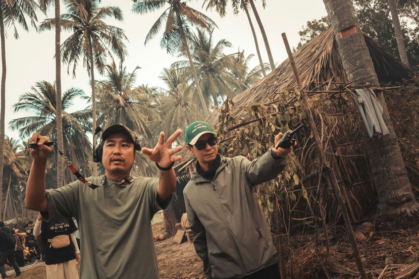 Đạo diễn Lý Hải chỉ đạo diễn xuất ở "Lật mặt 8"