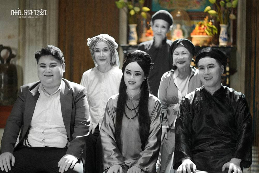 Đạo diễn Huỳnh Lập quyết định hoá trang trắng đen cho một số diễn viên trong "Nhà gia tiên"