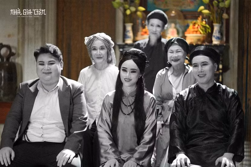 Đạo diễn Huỳnh Lập quyết định hoá trang trắng đen cho một số diễn viên trong "Nhà gia tiên"