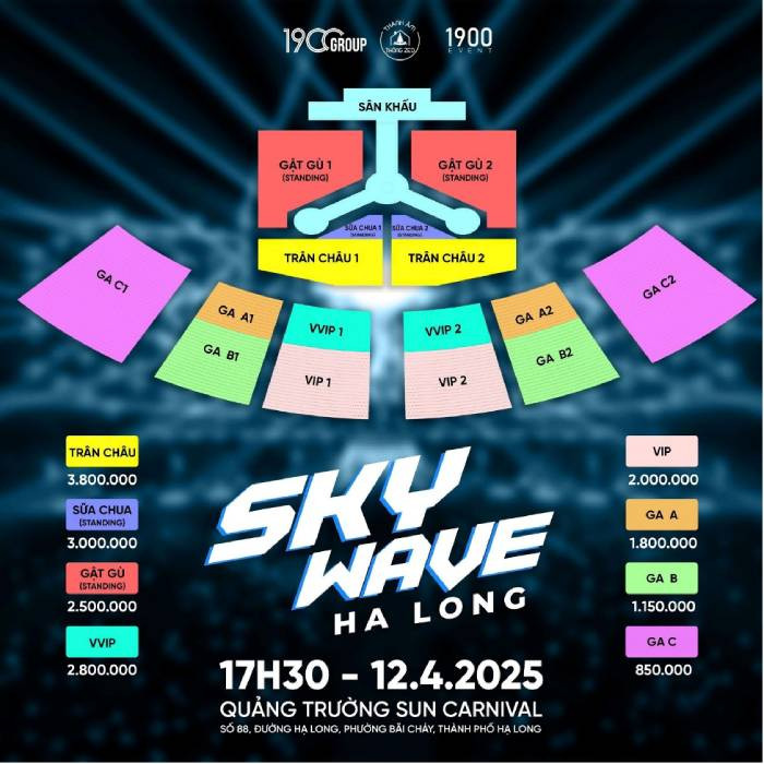 Sơ đồ và giá tiền các hạng vé cũng được công bố ngay sau thông tin Sơn Tùng xác nhận tham gia chương trình Sơ đồ và giá tiền các hạng vé cũng được công bố ngay sau thông tin Sơn Tùng xác nhận tham gia chương trình