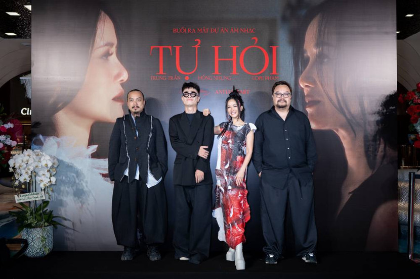 Hồng Nhung và ekip thực hiện MV của mình