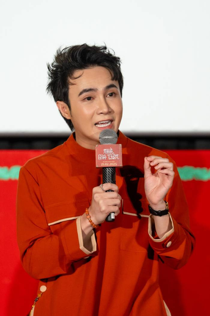 Đạo diễn Huỳnh Lập chia sẻ tại buổi họp báo