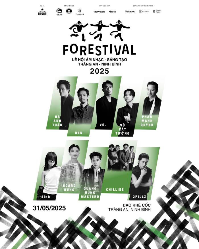 Lễ hội âm nhạc Tràng An – Ninh Bình “Forestival” sẽ diễn ra vào ngày 31/5 tại Đảo Khê Cốc, Tràng An, Ninh Bình