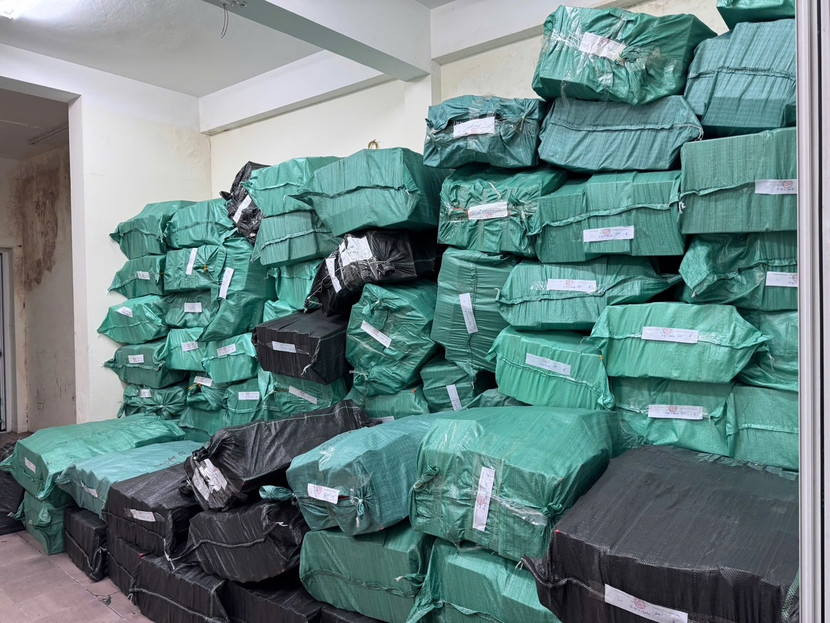 Số hàng hóa số lượng lớn bị thu giữ