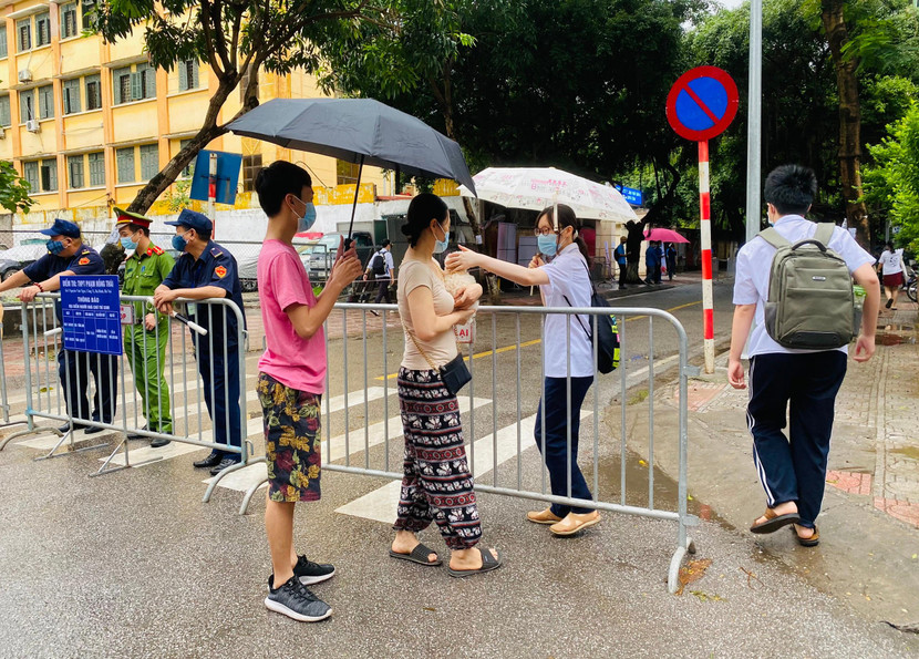 Điểm thi tại phố Nguyễn Văn Ngọc, quận Ba Đình