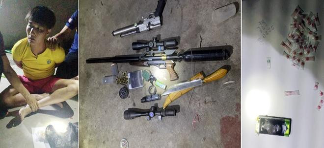 Đối tượng Thiện và tang vật bị thu giữ