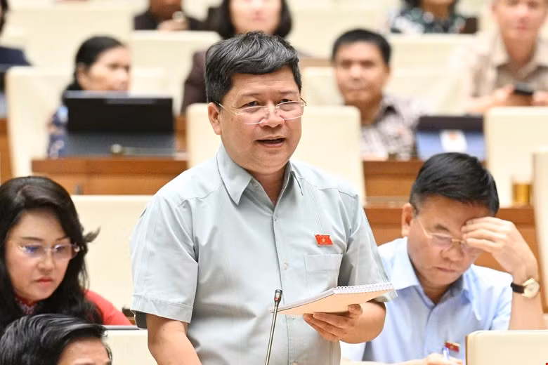 Đại biểu Tạ Văn Hạ (đoàn Quảng Nam) phát biểu