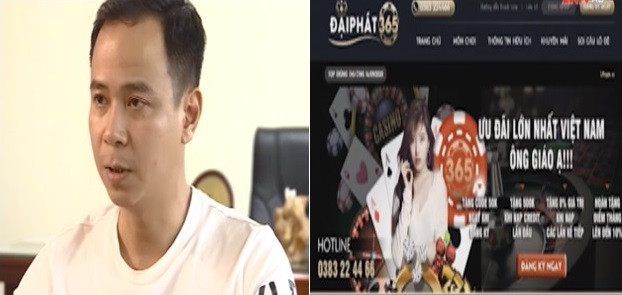 Đối tượng Hưng và một trong những web sử dụng để đánh bạc Đối tượng Hưng và một trong những web sử dụng để đánh bạc