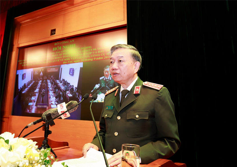 Bộ trưởng Tô Lâm phát biểu chỉ đạo tại hội nghị