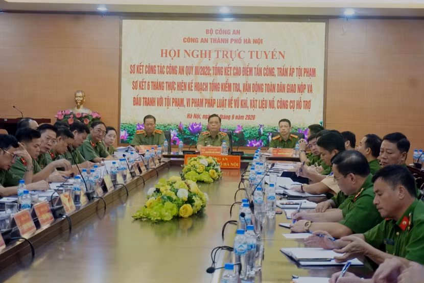 Điểm cầu trực tuyến tại CATP Hà Nội