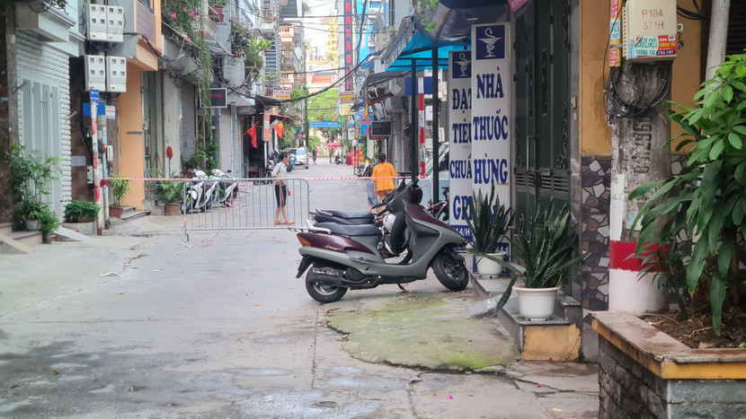 Khu vực bị cách ly ở các Cụm 6,7, ngõ 147 phường Tân Mai