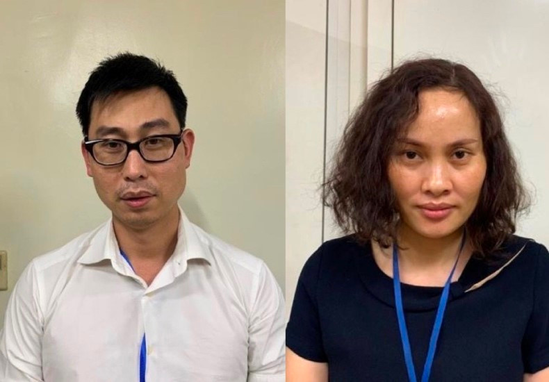 Các đối tượng Phạm Đức Tuấn và Ngô Thị Thu Huyền Các đối tượng Phạm Đức Tuấn và Ngô Thị Thu Huyền