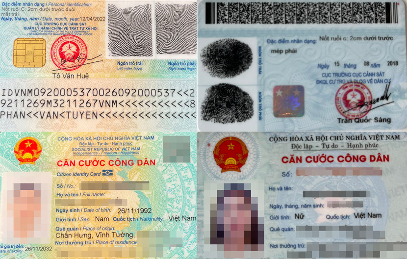 Căn cước công dân theo mẫu cũ đã được cấp Căn cước công dân theo mẫu cũ đã được cấp