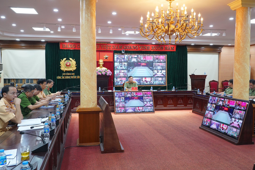 Hình ảnh tại điểm cầu CATP Hà Nội