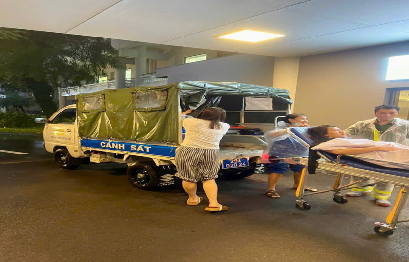 Công an phường Phương Liệt kịp thời phối hợp đưa sản phụ đến bệnh viện Việt - Pháp cấp cứu