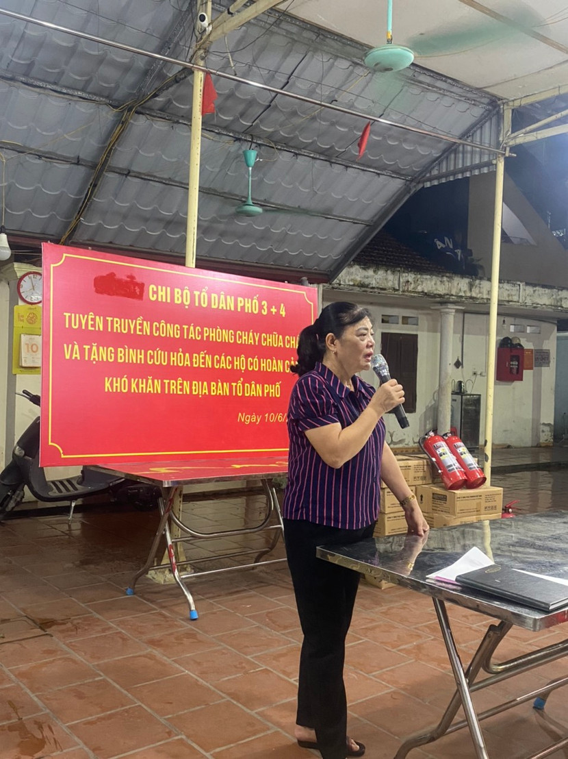 Đại diện cán bộ cơ sở chia sẻ nhận thức tầm quan trọng công tác phòng ngừa hỏa hoạn
