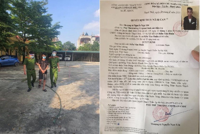 Đối tượng Huấn và quyết định truy nã