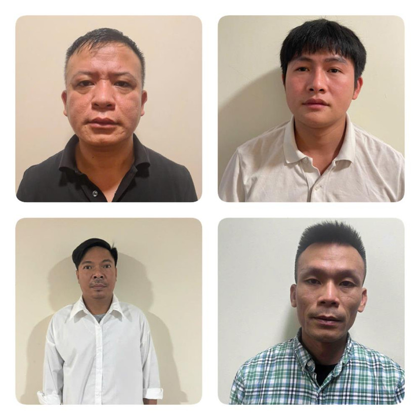 Các bị cáo từ trái sang, trên xuống: Trần Minh Tiệp, Phùng Văn Lương, Nguyễn Văn Hà, Trần Đình Quý. Các bị cáo từ trái sang, trên xuống: Trần Minh Tiệp, Phùng Văn Lương, Nguyễn Văn Hà, Trần Đình Quý.