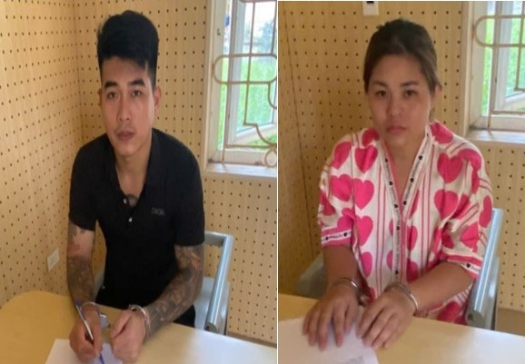 Các đối tượng Minh, Yên tại Cơ quan điều tra