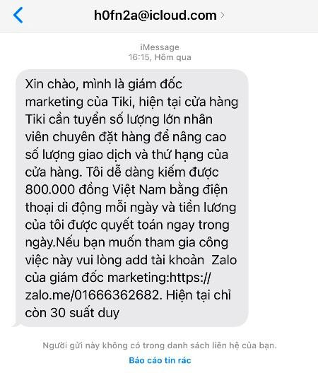 Tin nhắn rác xuất hiện dày đặc hàng ngày, khiến nhiều chủ thuê bao điện thoại bức xúc
