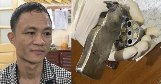 Đối tượng Vương và tang vật bị thu giữ