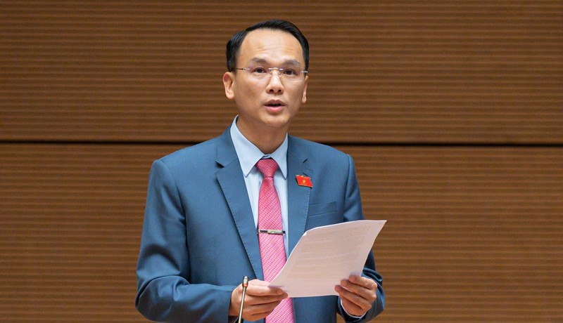 Đại biểu Lưu Bá Mạc (đoàn Lạng Sơn) phát biểu thảo luận